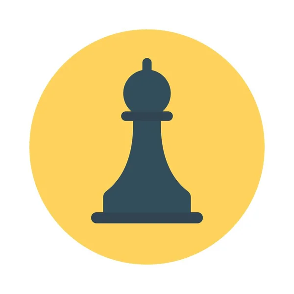 Σκάκι Επίπεδη Εικονίδιο Διάνυσμα Εικονογράφηση — Διανυσματικό Αρχείο
