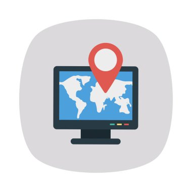 online harita konum işaretleyici vektör illüstrasyon 