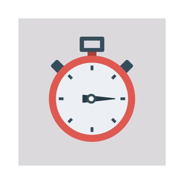 zamanlayıcı düz simge, vektör, illüstrasyon