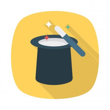 sihirli değnek sihirbazı vektör illüstrasyon 