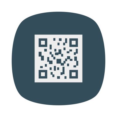 Qr kodu etiketi vektör çizimi 
