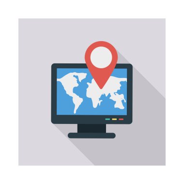 online harita konum işaretleyici vektör illüstrasyon 