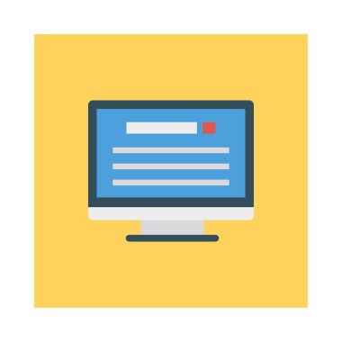 tarayıcı web sayfası düz simge, vektör, illüstrasyon