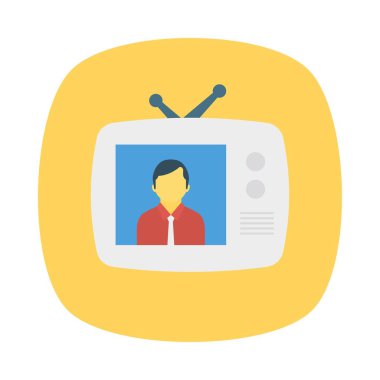 Televizyon anteni dijital vektör illüstrasyon 