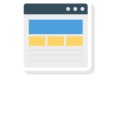tarayıcı web sayfası düz simge, vektör, illüstrasyon
