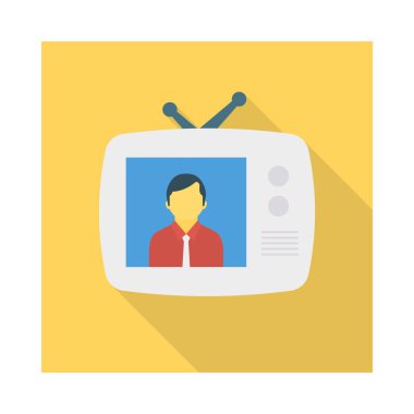Televizyon anteni dijital vektör illüstrasyon 