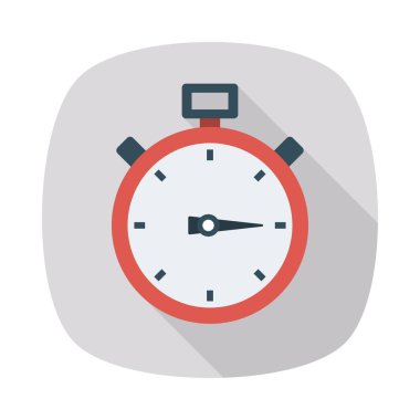 zamanlayıcı düz simge, vektör, illüstrasyon