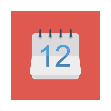 Takvim düz simgesini, vektör, illüstrasyon