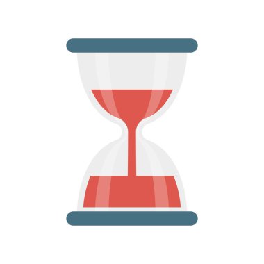 kum saati düz simgesi, vektör, illüstrasyon