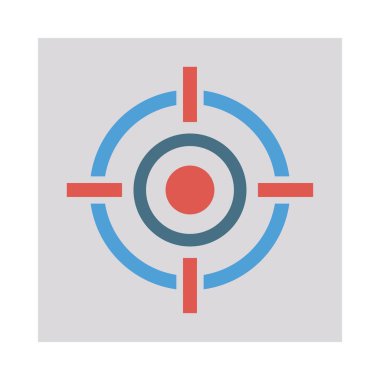 Düz hedef simgesini, vektör, illüstrasyon