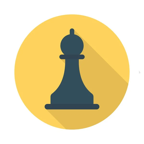 Шахматная Плоская Иконка Вектор Иллюстрация — стоковый вектор