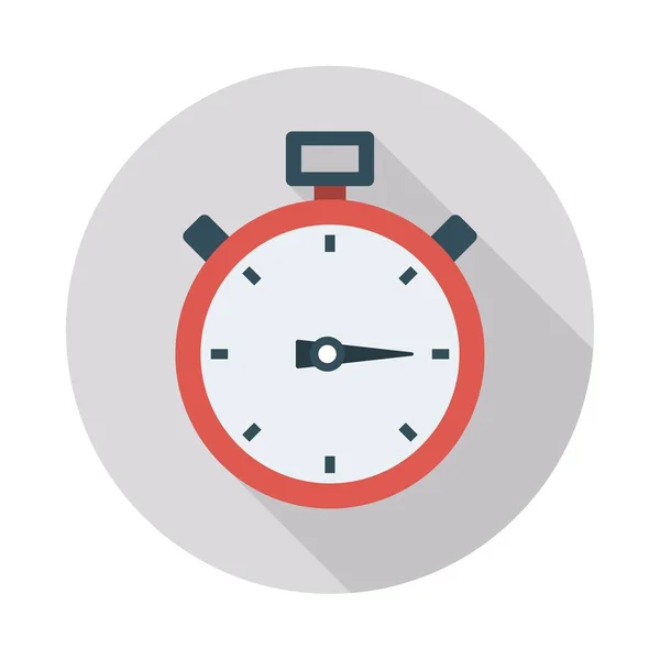 Timer Plat Icoon Vector Illustratie — Stockvector