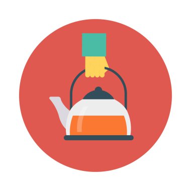 Kettle simge vektör illüstrasyonu 