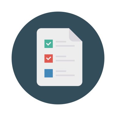 kontrol listesi simgesi vektör illüstrasyonu  