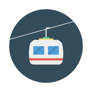 ropeway kabin simgesi vektör illüstrasyon 