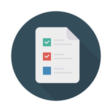 kontrol listesi simgesi vektör illüstrasyonu  