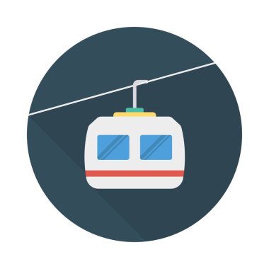 ropeway kabin simgesi vektör illüstrasyon 