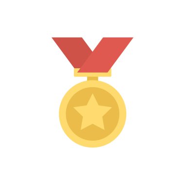 Etkinlik vektörü düz simge madalya, ödül ve Aktivite için ayarlanmış  