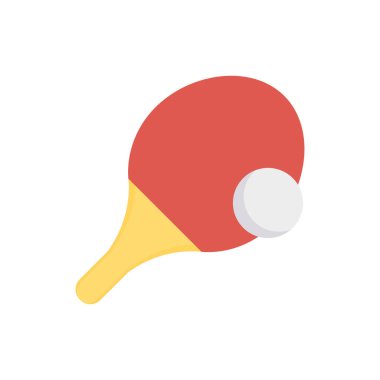 Ping pong için etkinlik vektörü düz simge seti , oynama ve Aktivite  