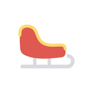 Kızak, kızak ve aktivite için etkinlik vektörü düz simge seti  