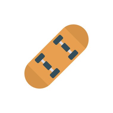 Kaykay için etkinlik vektörü düz simge seti, paten ve aktivite  