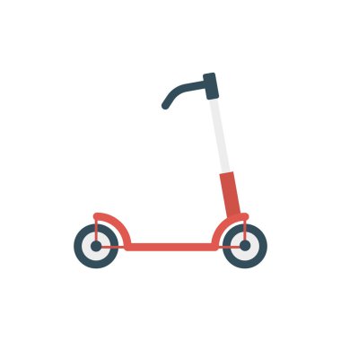 Scooty, seyahat ve aktivite için belirlenen etkinlik vektörü düz simgesi  