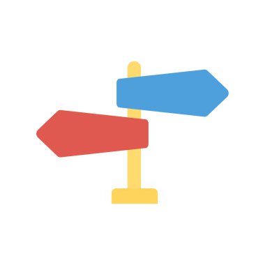 Yön, pano ve etkinlik için ayarlanan etkinlik vektörü düz simgesi  