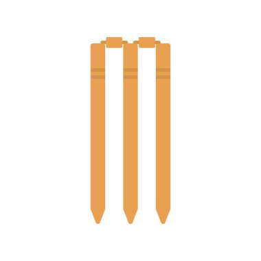 Wicket, kriket ve aktivite için belirlenen aktivite vektörü düz simgesi  