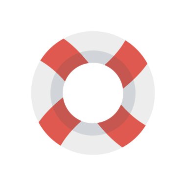 Yaşam tüpü, kurtarma ve aktivite için aktivite vektörü düz simge seti  