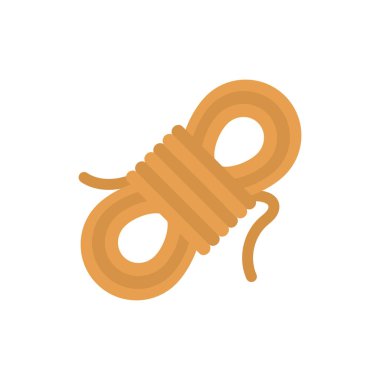 Halat, düğüm ve etkinlik için ayarlanan etkinlik vektörü düz simgesi  