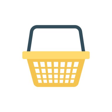 Sepet, tramvay ve etkinlik için ayarlanan etkinlik vektörü düz simgesi  