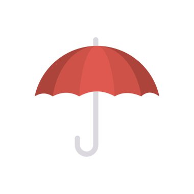 Şemsiye, yağmur ve etkinlik için etkinlik vektörü düz simge seti  