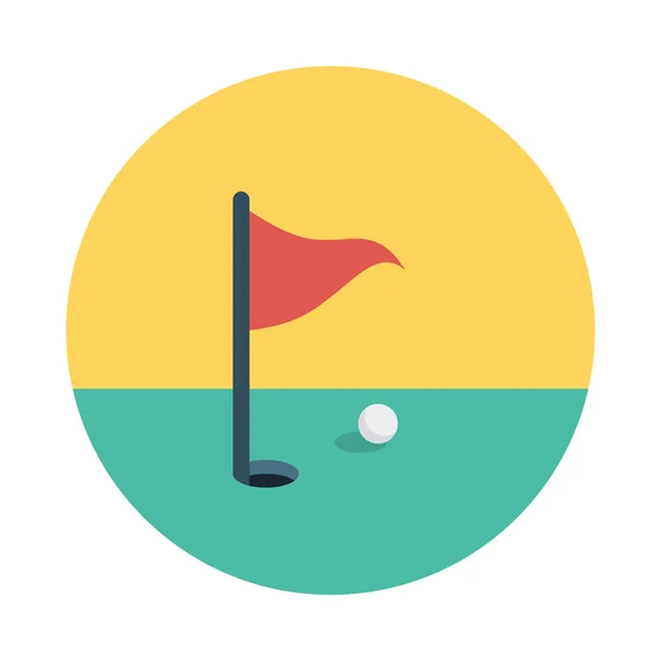 Icono Golf Vector Ilustración — Archivo Imágenes Vectoriales