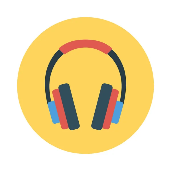 Auriculares Icono Vector Ilustración — Vector de stock