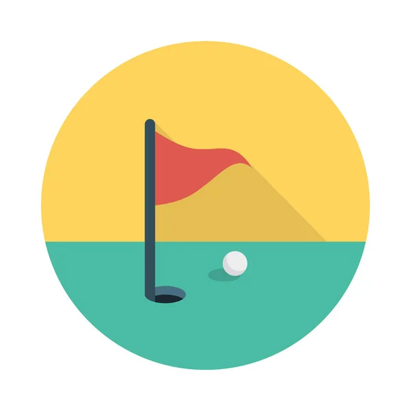 Icono Golf Vector Ilustración — Archivo Imágenes Vectoriales