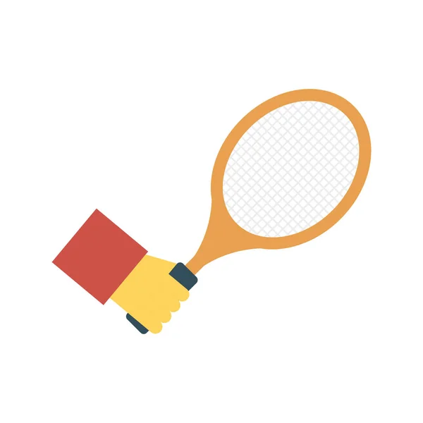 Aktivitätsvektor Flachbild Set Für Tennis Spiel Und Aktivität — Stockvektor