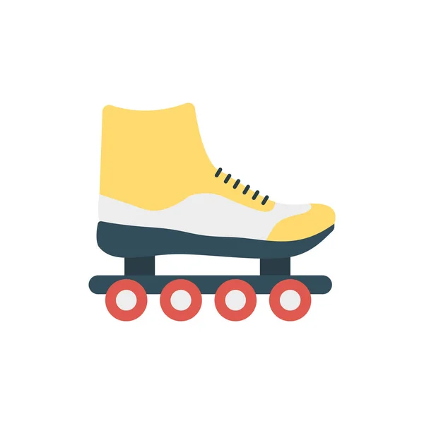 Aktivitätsvektor Flachbild Set Für Skating Schuh Und Aktivität — Stockvektor