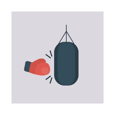 Aktivite vektörü düz simge boks, delme ve Aktivite için ayarlanmış  