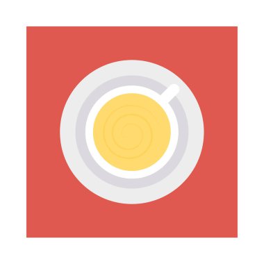 Aktivite vektörü düz simge çay, fincan ve Aktivite için ayarlanmış  