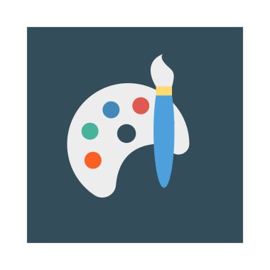 Renk, palet ve etkinlik için ayarlanan etkinlik vektörü düz simgesi  