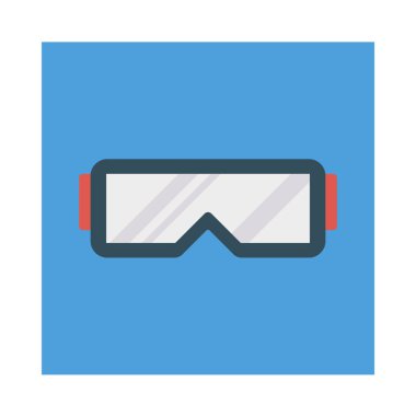 Gözlük, görüntüleme ve casus gözlükler için aktivite vektörü düz simge seti  