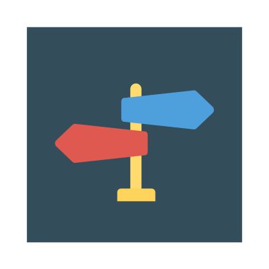 Yön, pano ve etkinlik için ayarlanan etkinlik vektörü düz simgesi  