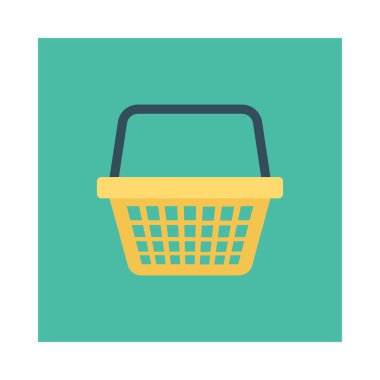 Sepet, tramvay ve etkinlik için ayarlanan etkinlik vektörü düz simgesi  