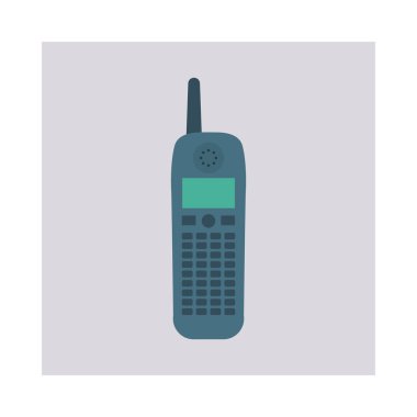 Talkie, telefon ve etkinlik için etkinlik vektörü düz simge seti  