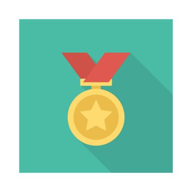 Etkinlik vektörü düz simge madalya, ödül ve Aktivite için ayarlanmış  