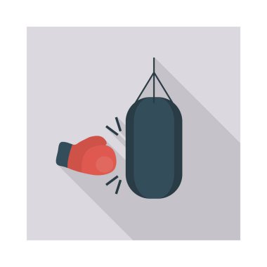 Aktivite vektörü düz simge boks, delme ve Aktivite için ayarlanmış  