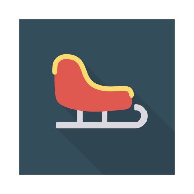 Kızak, kızak ve aktivite için etkinlik vektörü düz simge seti  