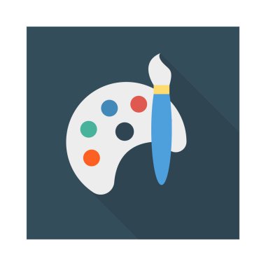 Renk, palet ve etkinlik için ayarlanan etkinlik vektörü düz simgesi  