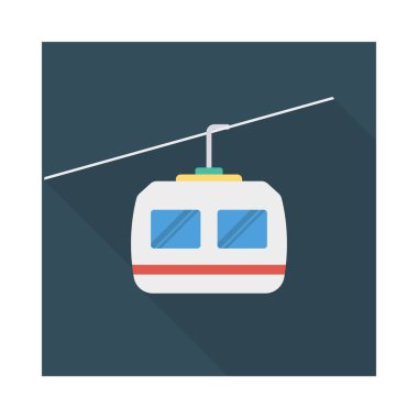 Aktivite vektörü düz simge telesiyej için ayarlanmış, seyahat ve aktivite  