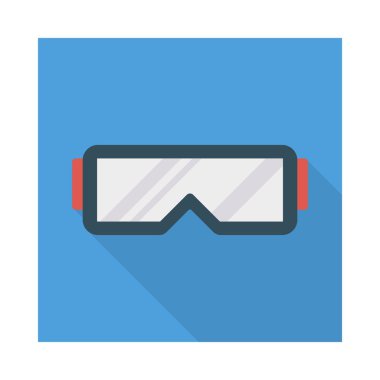 Gözlük, görüntüleme ve casus gözlükler için aktivite vektörü düz simge seti  